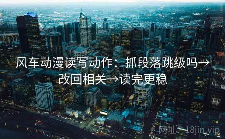 风车动漫读写动作：抓段落跳级吗→改回相关→读完更稳
